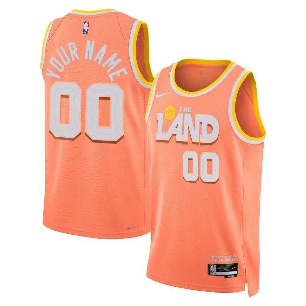 Maillot Homme Cleveland Cavaliers Personnalisé City Edition 2025-26 Orange Swingman