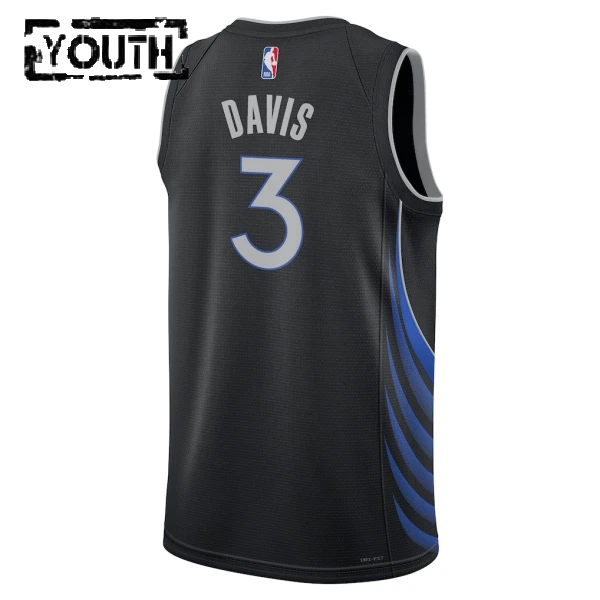 Maillot Enfant Dallas Mavericks Anthony Davis City Edition 2025-26 Noir Swingman