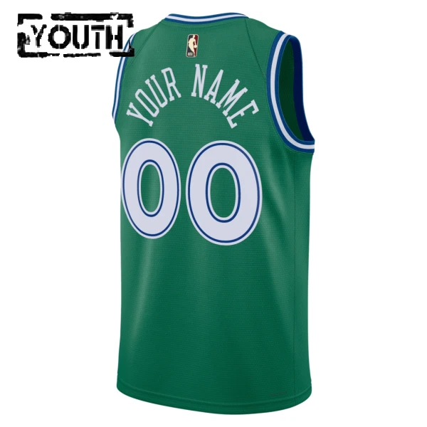 Maillot Enfant Dallas Mavericks Personnalisé Classic Edition 2025-26 Vert Swingman