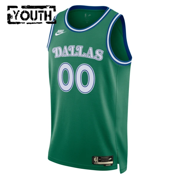 Maillot Enfant Dallas Mavericks Personnalisé Classic Edition 2025-26 Vert Swingman
