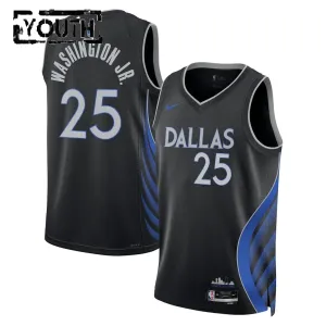 Maillot Enfant Dallas Mavericks Washington JR City Edition 2025-26 Noir Swingman