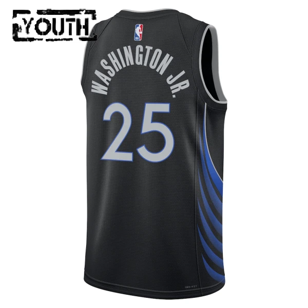 Maillot Enfant Dallas Mavericks Washington JR City Edition 2025-26 Noir Swingman
