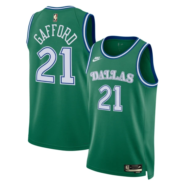 Maillot Homme Dallas Mavericks Daniel Gafford Classic Edition 2025-26 Vert Swingman