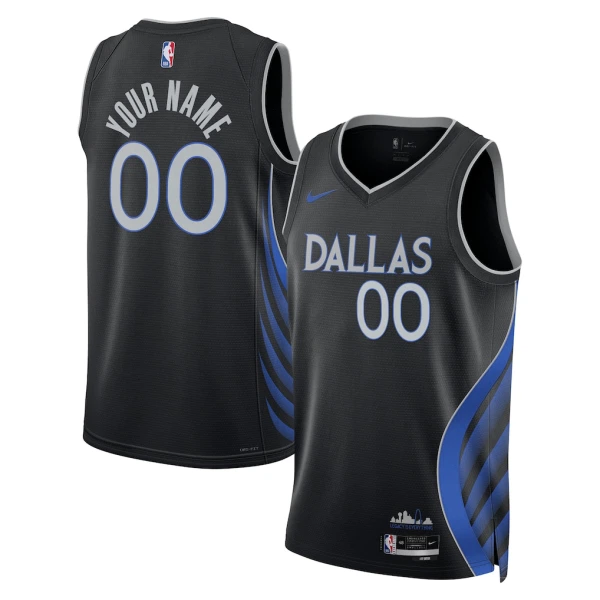 Maillot Homme Dallas Mavericks Personnalisé City Edition 2025-26 Noir Swingman