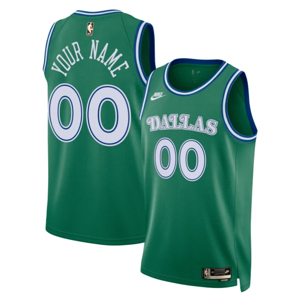 Maillot Homme Dallas Mavericks Personnalisé Classic Edition 2025-26 Vert Swingman