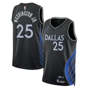 Maillot Homme Dallas Mavericks Washington JR City Edition 2025-26 Noir Swingman
