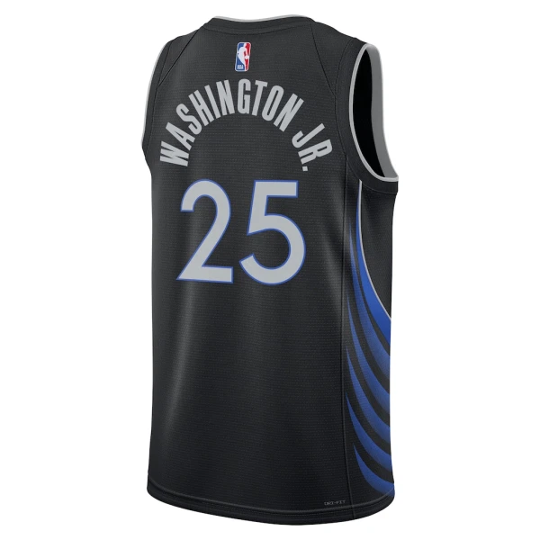 Maillot Homme Dallas Mavericks Washington JR City Edition 2025-26 Noir Swingman
