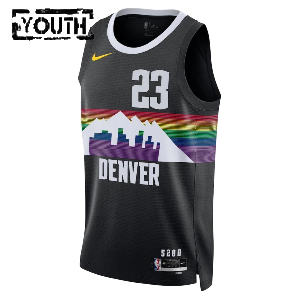 Maillot Enfant Denver Nuggets Cameron Johnson City Edition 2025-26 Noir Swingman