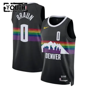 Maillot Enfant Denver Nuggets Christian Braun City Edition 2025-26 Noir Swingman