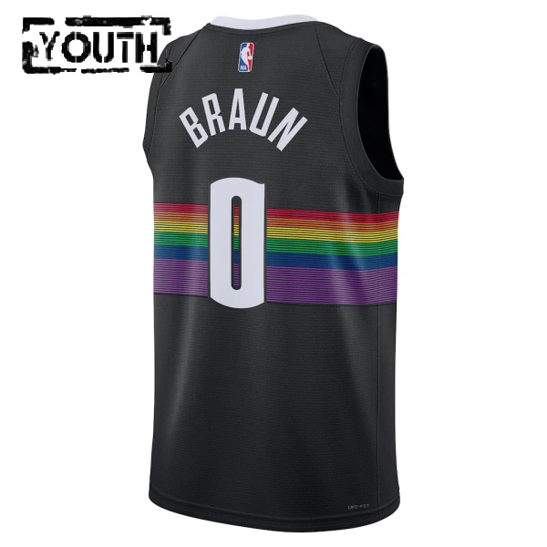 Maillot Enfant Denver Nuggets Christian Braun City Edition 2025-26 Noir Swingman