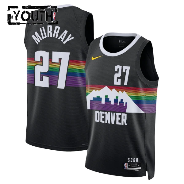 Maillot Enfant Denver Nuggets Jamal Murray City Edition 2025-26 Noir Swingman