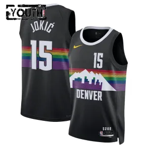 Maillot Enfant Denver Nuggets Nikola Jokic City Edition 2025-26 Noir Swingman