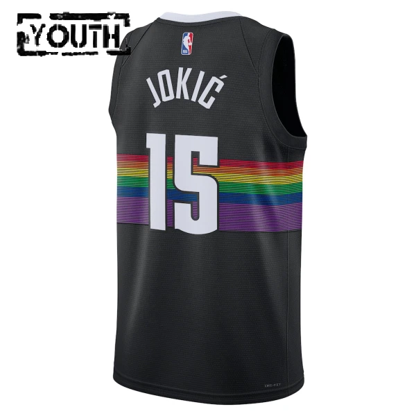 Maillot Enfant Denver Nuggets Nikola Jokic City Edition 2025-26 Noir Swingman