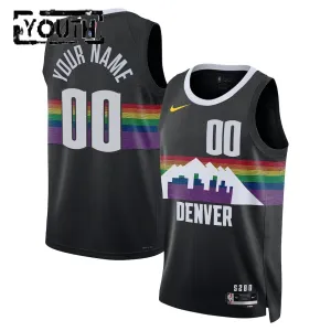 Maillot Enfant Denver Nuggets Personnalisé City Edition 2025-26 Noir Swingman