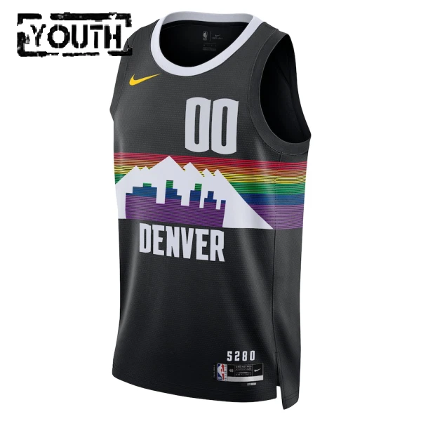 Maillot Enfant Denver Nuggets Personnalisé City Edition 2025-26 Noir Swingman