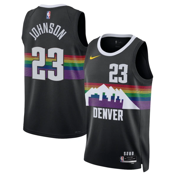 Maillot Homme Denver Nuggets Cameron Johnson City Edition 2025-26 Noir Swingman