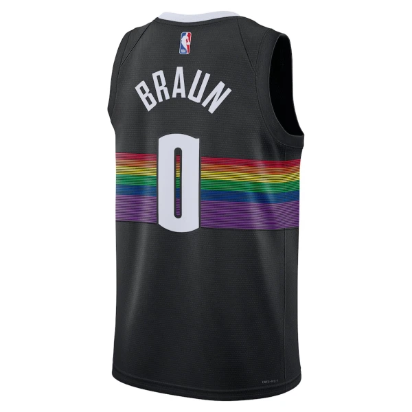 Maillot Homme Denver Nuggets Christian Braun City Edition 2025-26 Noir Swingman