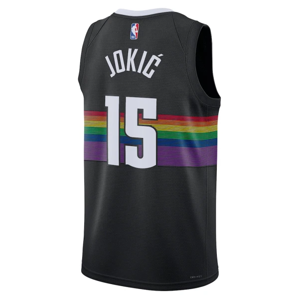 Maillot Homme Denver Nuggets Nikola Jokic City Edition 2025-26 Noir Swingman