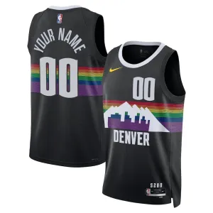 Maillot Homme Denver Nuggets Personnalisé City Edition 2025-26 Noir Swingman