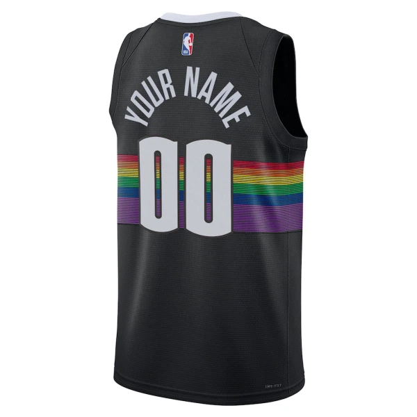 Maillot Homme Denver Nuggets Personnalisé City Edition 2025-26 Noir Swingman