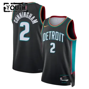 Maillot Enfant Detroit Pistons Cade Cunningham City Edition 2025-26 Noir Swingman
