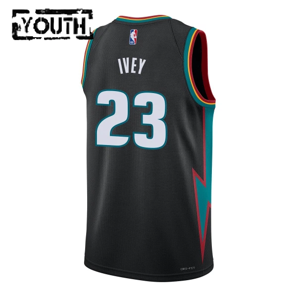 Maillot Enfant Detroit Pistons Jaden Ivey City Edition 2025-26 Noir Swingman