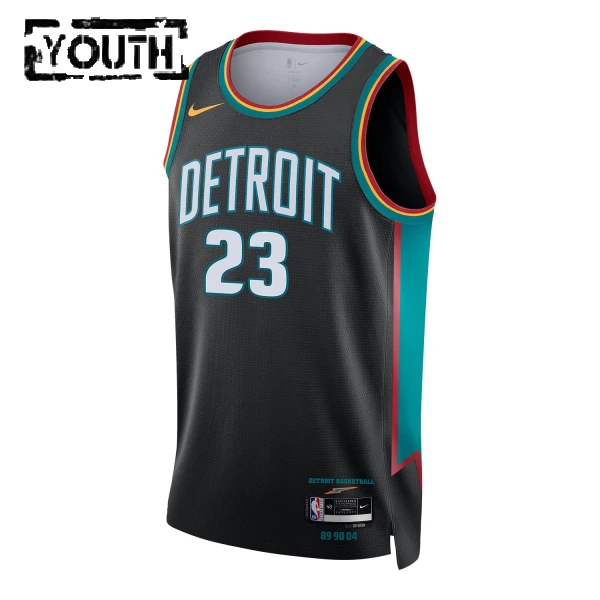 Maillot Enfant Detroit Pistons Jaden Ivey City Edition 2025-26 Noir Swingman