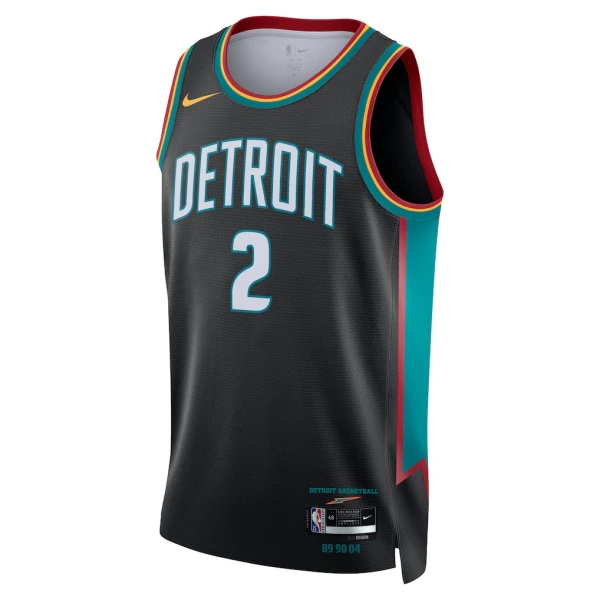 Maillot Homme Detroit Pistons Cade Cunningham City Edition 2025-26 Noir Swingman