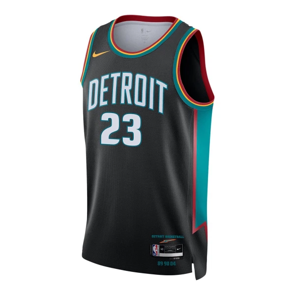 Maillot Homme Detroit Pistons Jaden Ivey City Edition 2025-26 Noir Swingman
