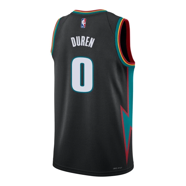 Maillot Homme Detroit Pistons Jalen Duren City Edition 2025-26 Noir Swingman