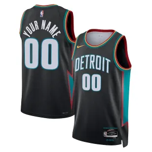 Maillot Homme Detroit Pistons Personnalisé City Edition 2025-26 Noir Swingman