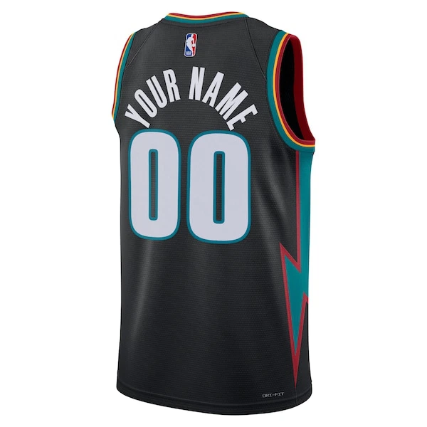 Maillot Homme Detroit Pistons Personnalisé City Edition 2025-26 Noir Swingman
