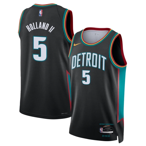 Maillot Homme Detroit Pistons Ron Holland II City Edition 2025-26 Noir Swingman
