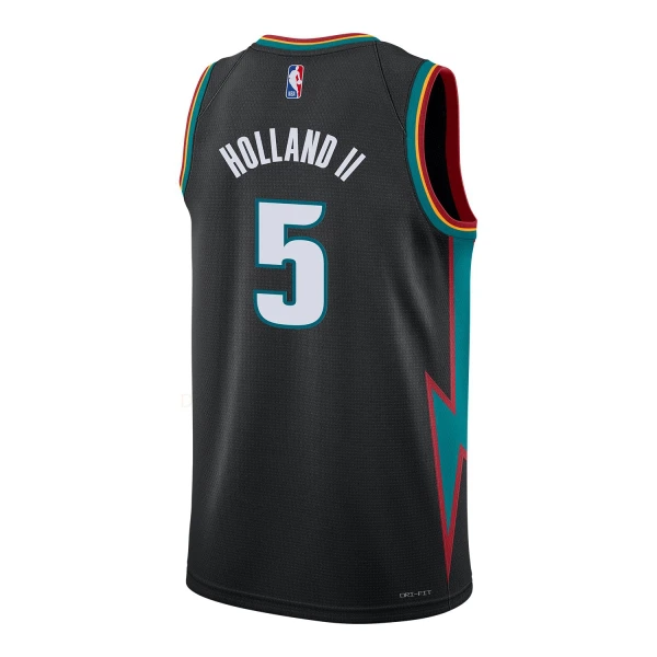 Maillot Homme Detroit Pistons Ron Holland II City Edition 2025-26 Noir Swingman