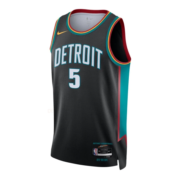 Maillot Homme Detroit Pistons Ron Holland II City Edition 2025-26 Noir Swingman