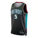 Maillot Homme Detroit Pistons Ron Holland II City Edition 2025-26 Noir Swingman