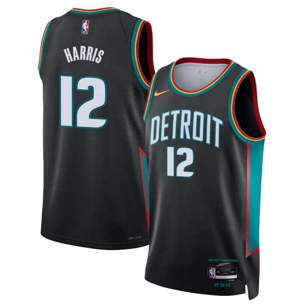 Maillot Homme Detroit Pistons Tobias Harris City Edition 2025-26 Noir Swingman Maillot Homme Detroit Pistons Tobias Harris City Edition 2025-26 Noir Swingman
