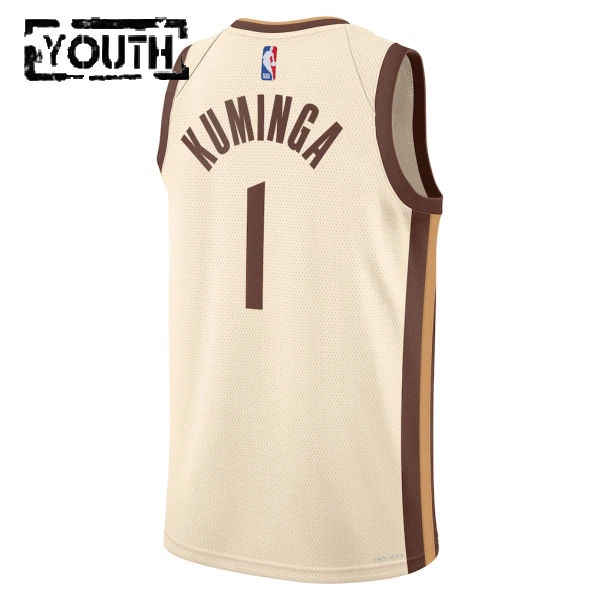Maillot Enfant Golden State Warriors Jonathan Kuminga City Edition 2025-26 Blanc Swingman