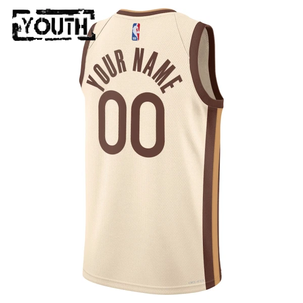 Maillot Enfant Golden State Warriors Personnalisé City Edition 2025-26 Blanc Swingman