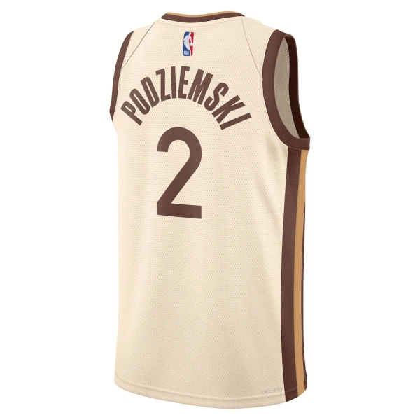 Maillot Homme Golden State Warriors Brandin Podziemski City Edition 2025-26 Blanc Swingman