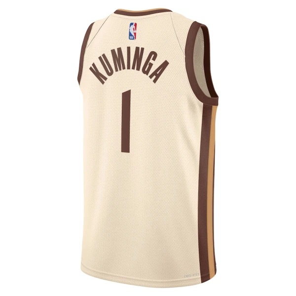 Maillot Homme Golden State Warriors Jonathan Kuminga City Edition 2025-26 Blanc Swingman