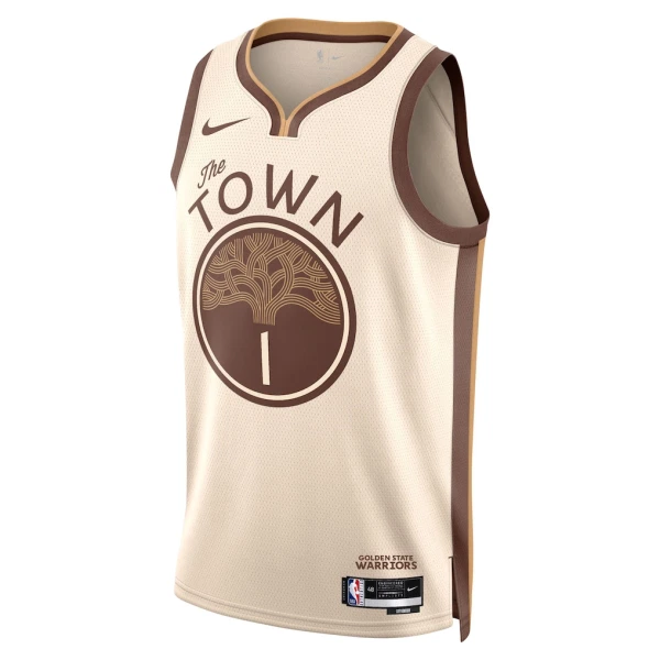 Maillot Homme Golden State Warriors Jonathan Kuminga City Edition 2025-26 Blanc Swingman