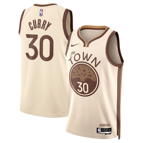 Maillot Homme Golden State Warriors Stephen Curry City Edition 2025-26 Blanc Swingman