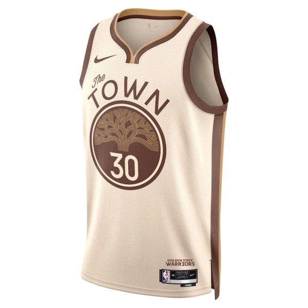Maillot Homme Golden State Warriors Stephen Curry City Edition 2025-26 Blanc Swingman