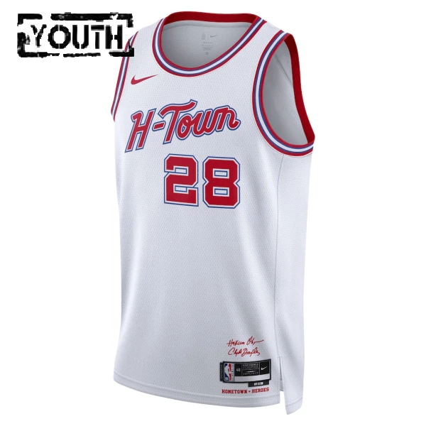Maillot Enfant Houston Rockets Alperen Sengun City Edition 2025-26 Blanc Swingman