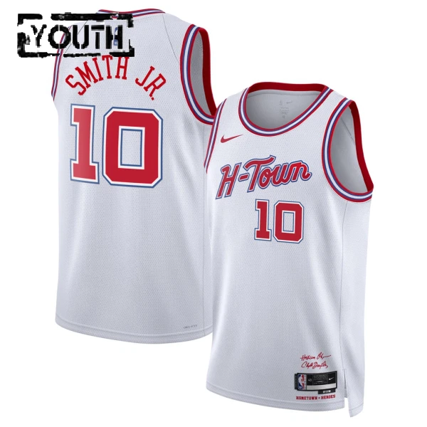 Maillot Enfant Houston Rockets Jabari Smith Jr City Edition 2025-26 Blanc Swingman