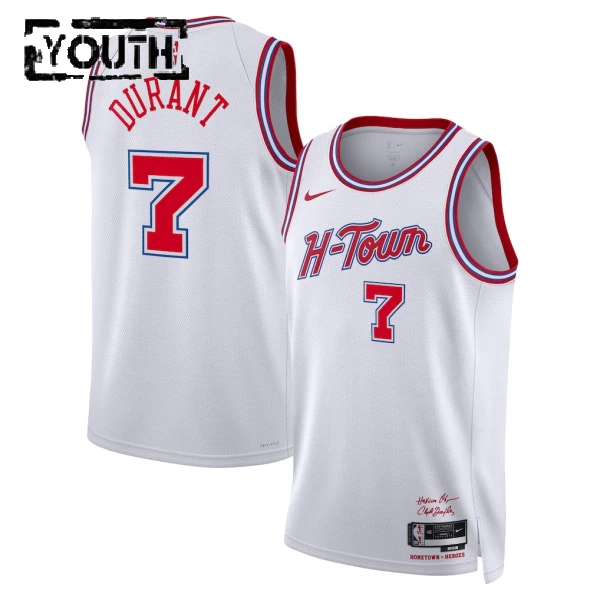 Maillot Enfant Houston Rockets Kevin Durant City Edition 2025-26 Blanc Swingman