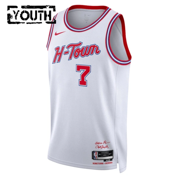 Maillot Enfant Houston Rockets Kevin Durant City Edition 2025-26 Blanc Swingman