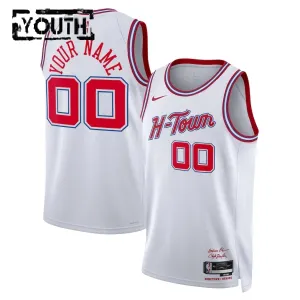 Maillot Enfant Houston Rockets Personnalisé City Edition 2025-26 Blanc Swingman