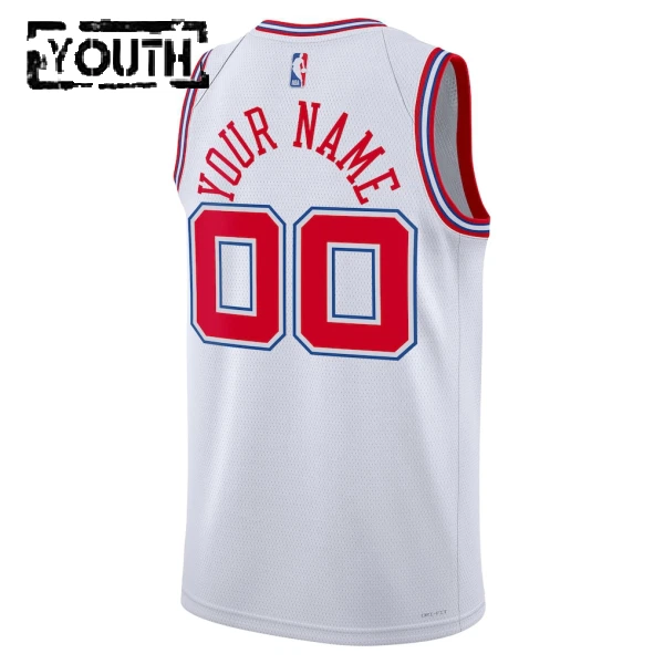 Maillot Enfant Houston Rockets Personnalisé City Edition 2025-26 Blanc Swingman